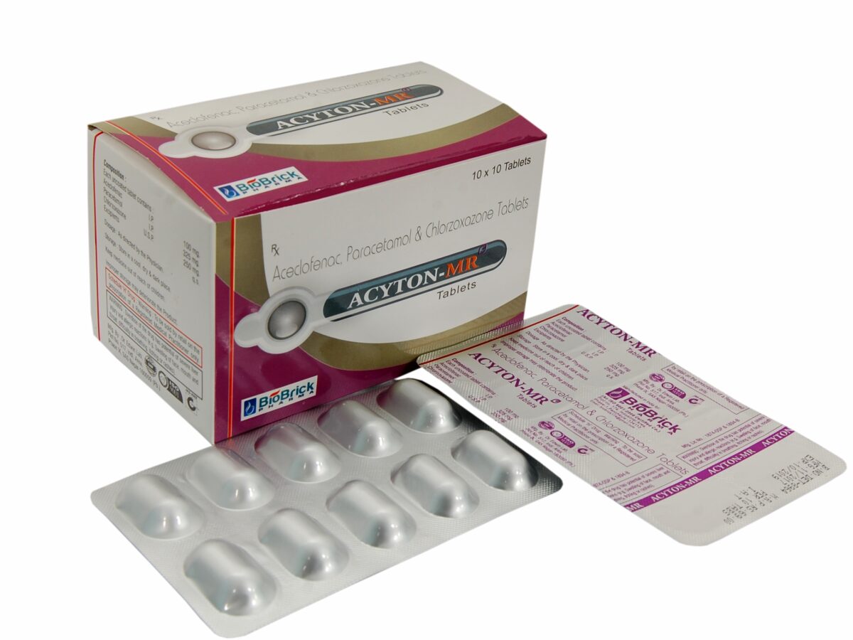Aceclofenac, Paracetamol, and Chlorzoxazone Tablets Manufacturer