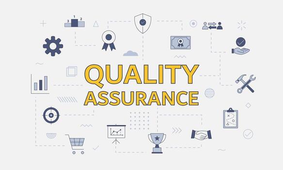 qa-quality-assurance-concept-with-icon-set-with-big-word-free-vector